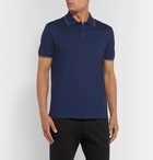 Berluti - Slim-Fit Contrast-Tipped Cotton-Piqué Polo Shirt - Navy