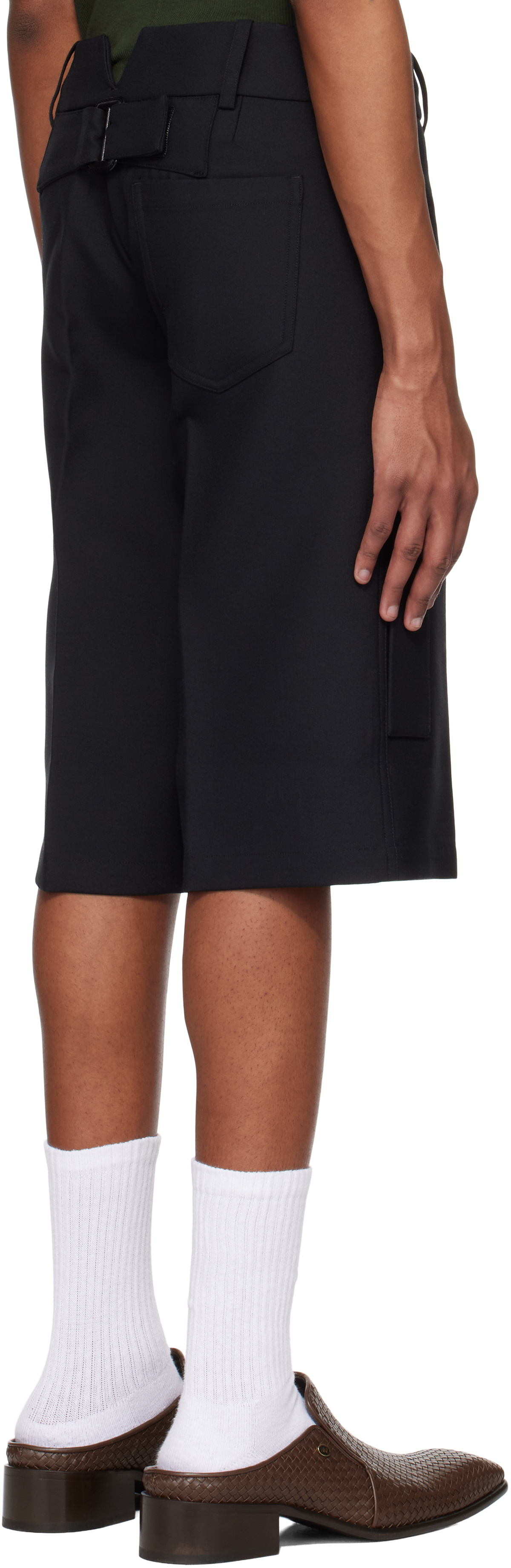 Fax Copy Express Black Straight Bermuda Shorts