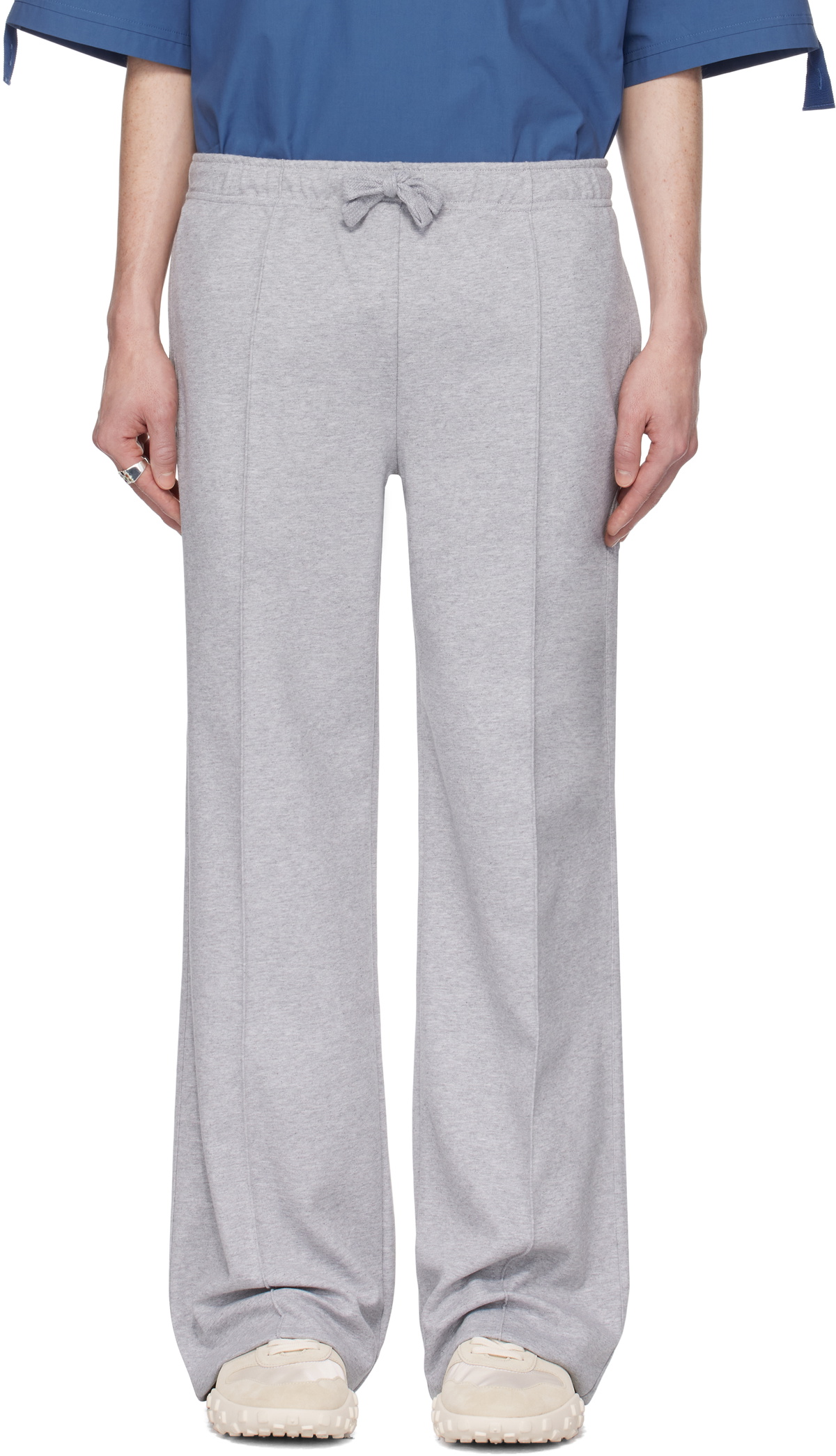 JW Anderson Gray Pintuck Sweatpants