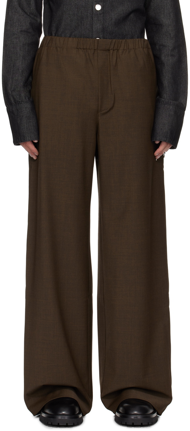 Ludovic de Saint Sernin Brown Boxer Trousers