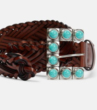 Etro - Crown Me braided leather belt