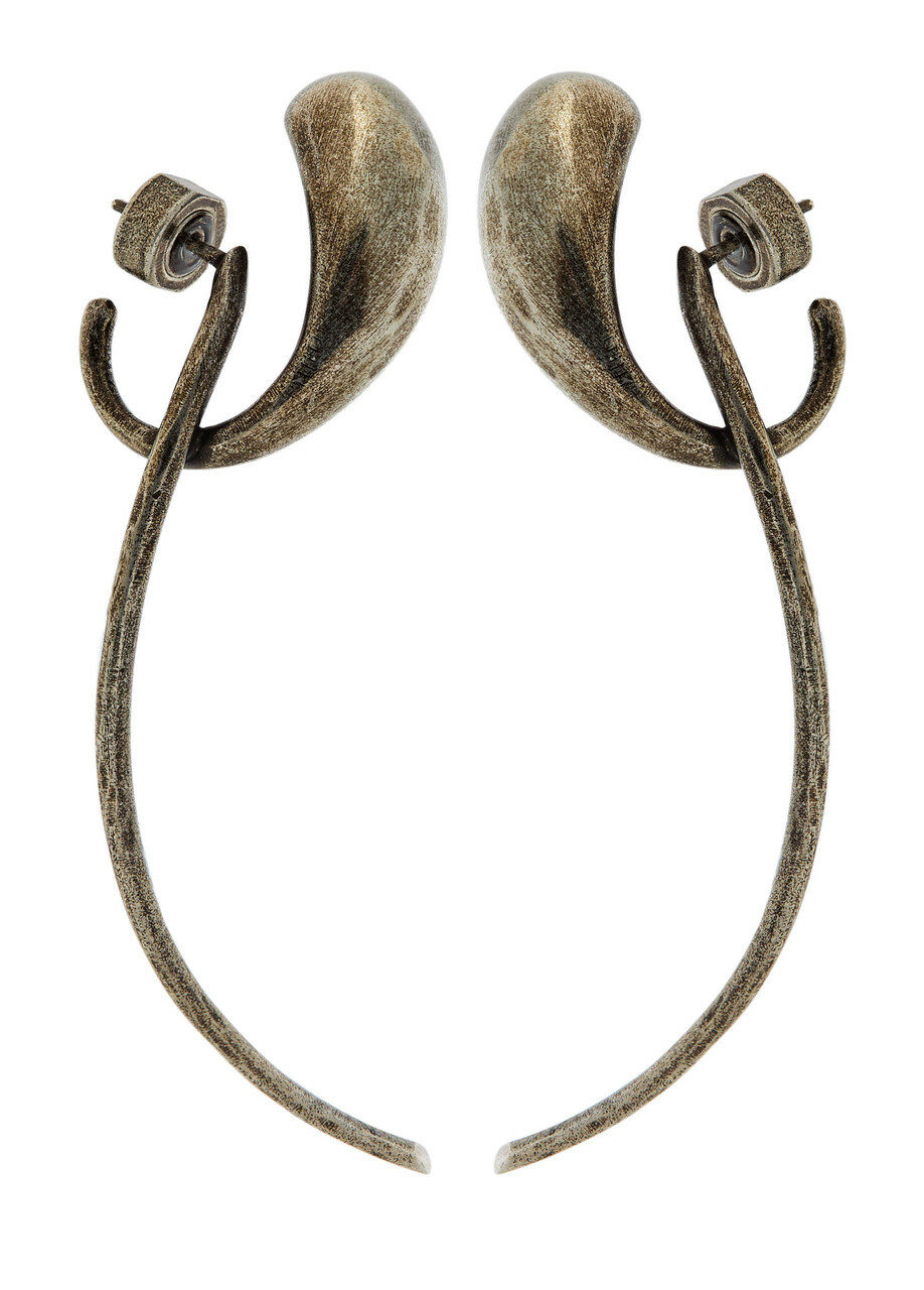 Khaite Cyclone Antique Palladium-plated Drop Earrings - Silver - One Size