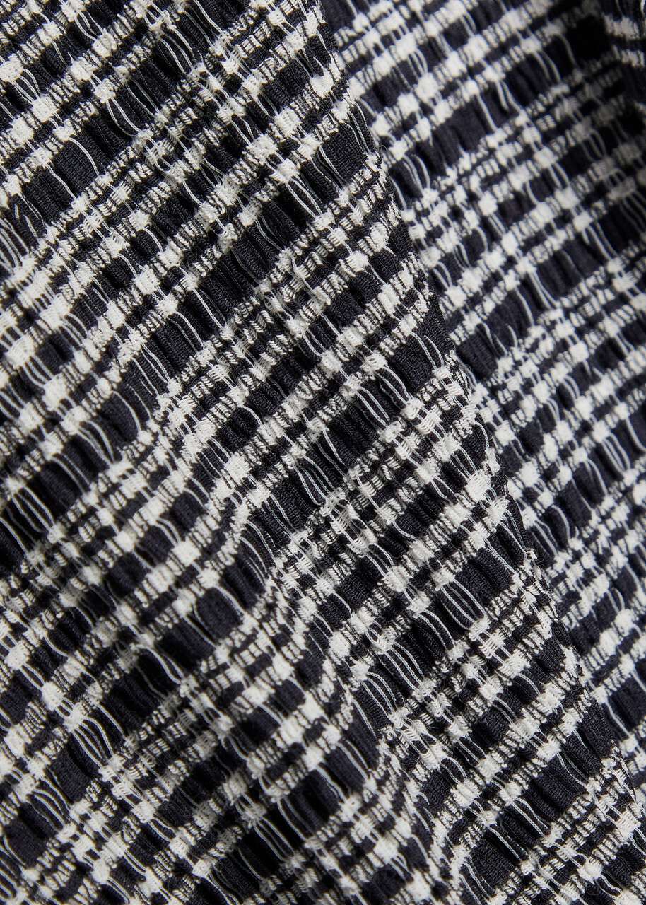 Vince Striped Shirred T-shirt Stripe