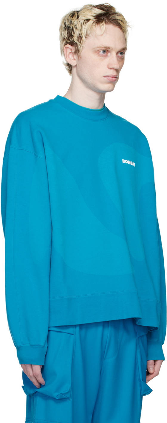 【関税込み】Bonsai ブルー Laser スウェットシャツ Bonsai Blue Laser Sweatshirt