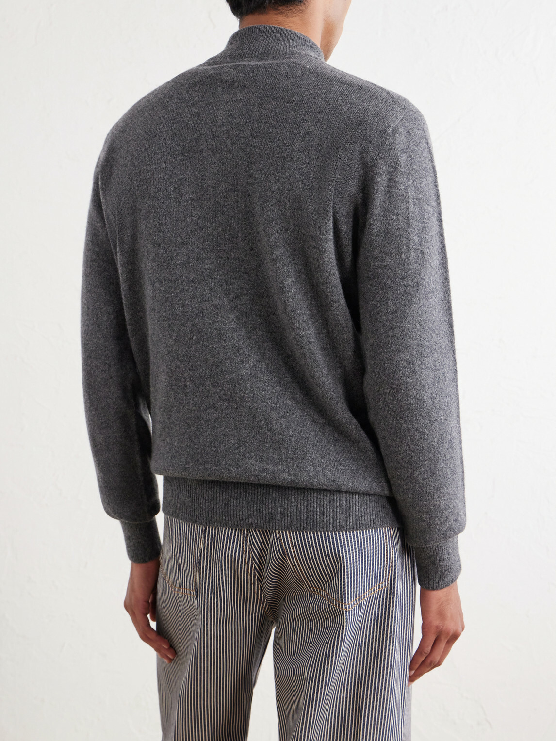 William Lockie - Wool Half-Zip Sweater - Gray