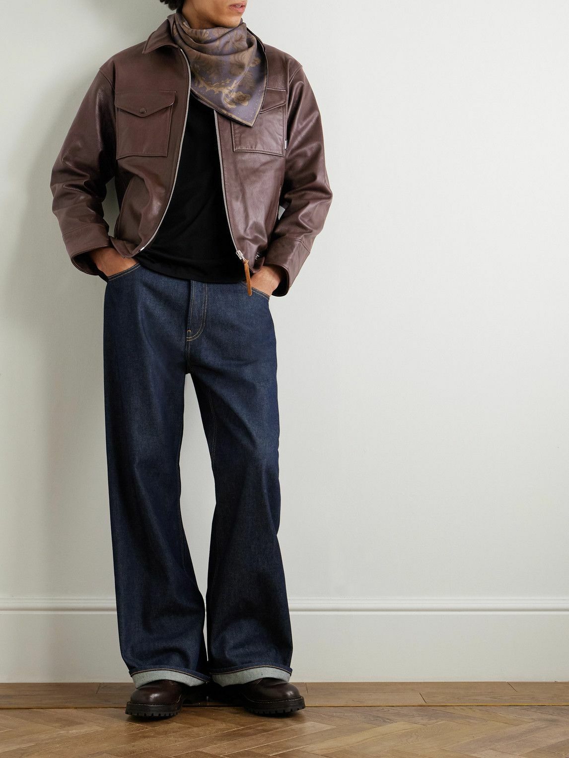 Neighborhood - PM Leather Jacket - Brown Neighborhood