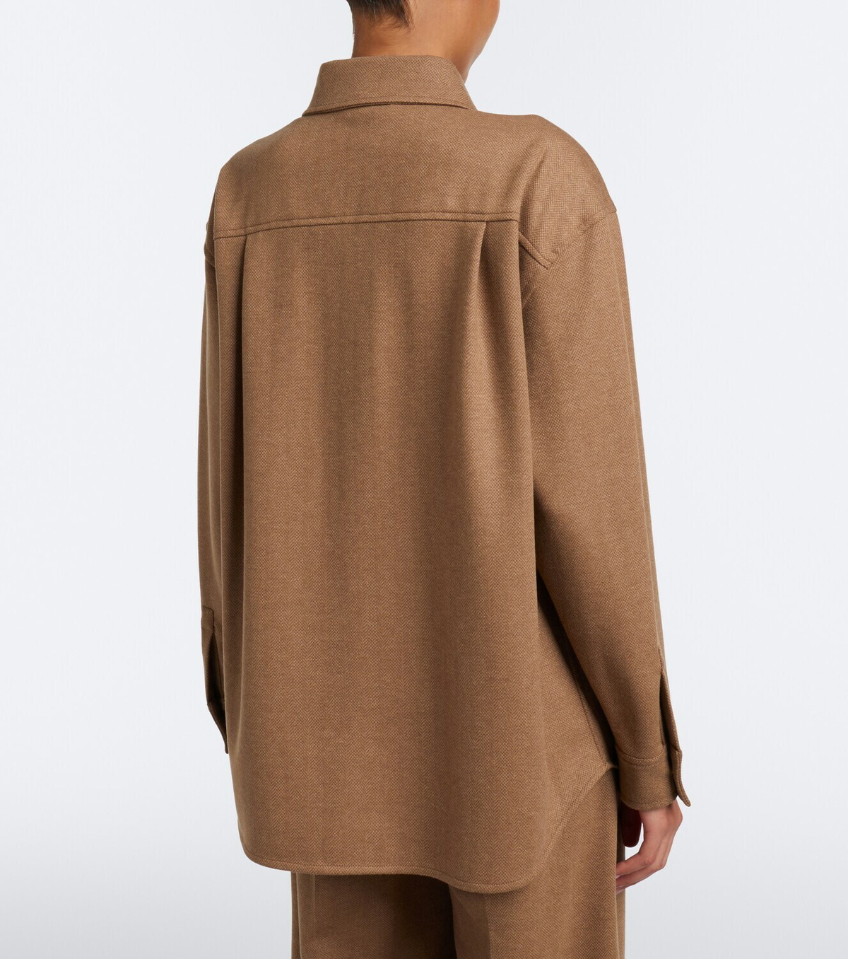 Max Mara Camel hair and wool-blend shirt