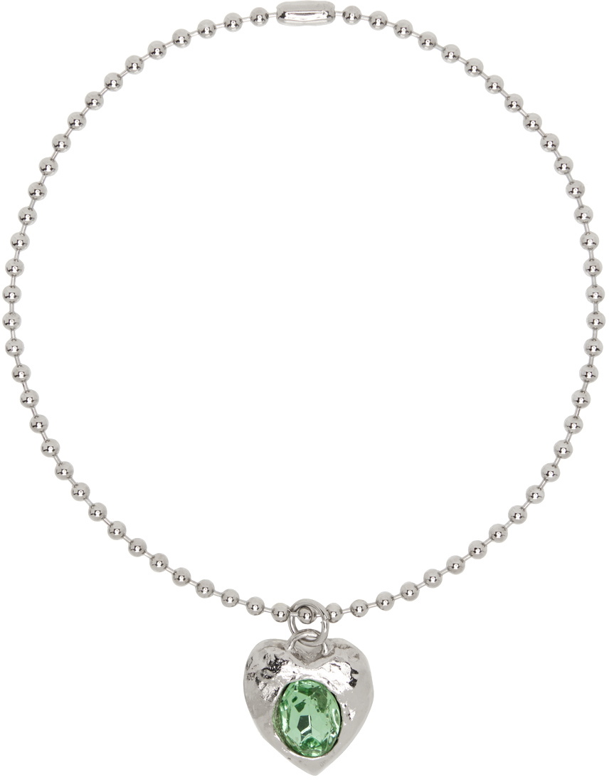 Mondo Mondo Silver & Green Pacha Necklace