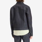 Jil Sander Men's Raw Denim Jacket in Magnet