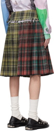 Chopova Lowena Green & Red Wood Midi Skirt