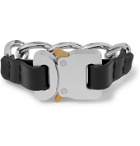1017 ALYX 9SM - Buckle-Detailed Silver-Tone and Leather Bracelet - Silver