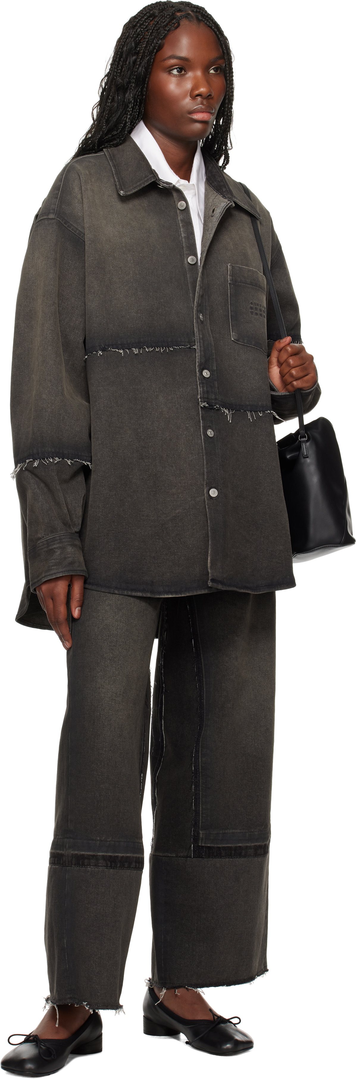 MM6 Maison Margiela Jacket in Dark Grey Melange