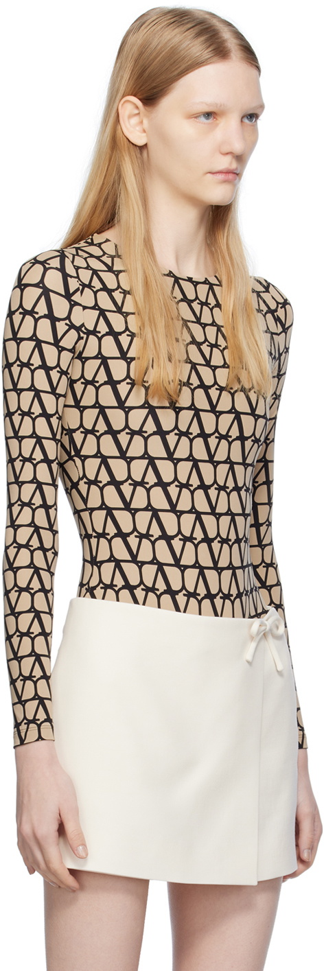 Valentino Beige Toile Iconographe Bodysuit