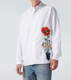 JW Anderson Embroidered cotton Oxford shirt