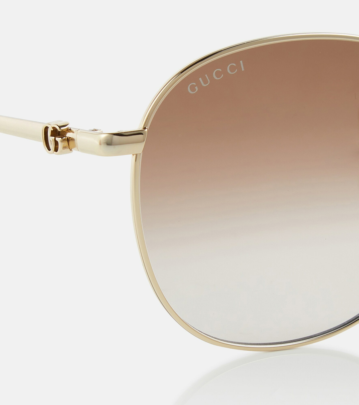 gucci round metal sunglasses