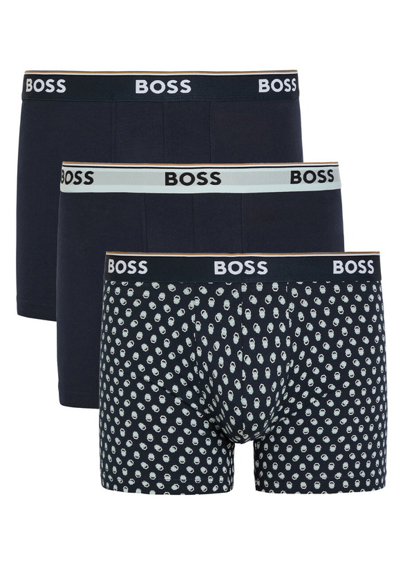 Photo: Boss Power Stretch-cotton Boxer Trunks set of Three Blue
