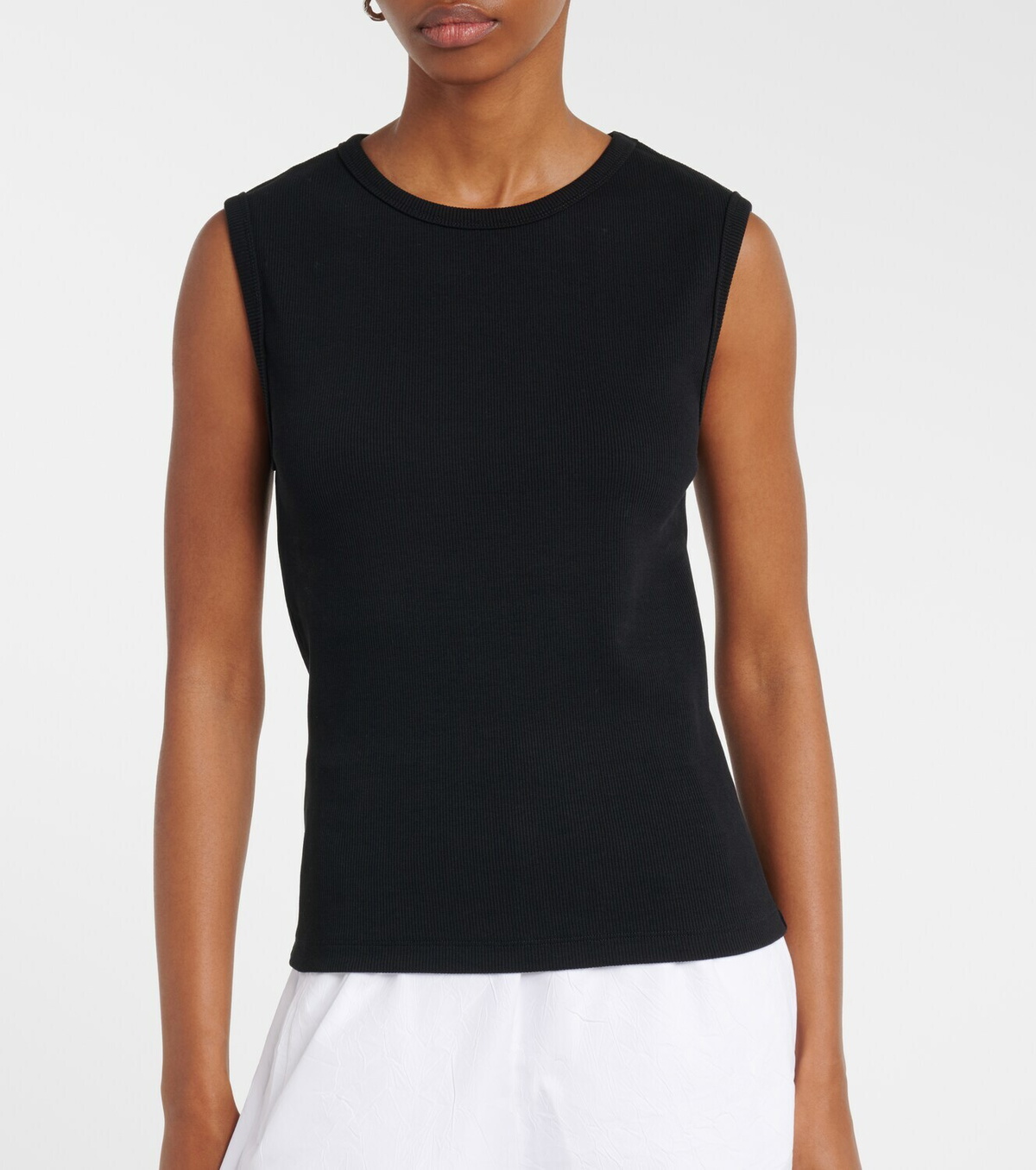 Róhe Ribbed-knit cotton-blend tank top