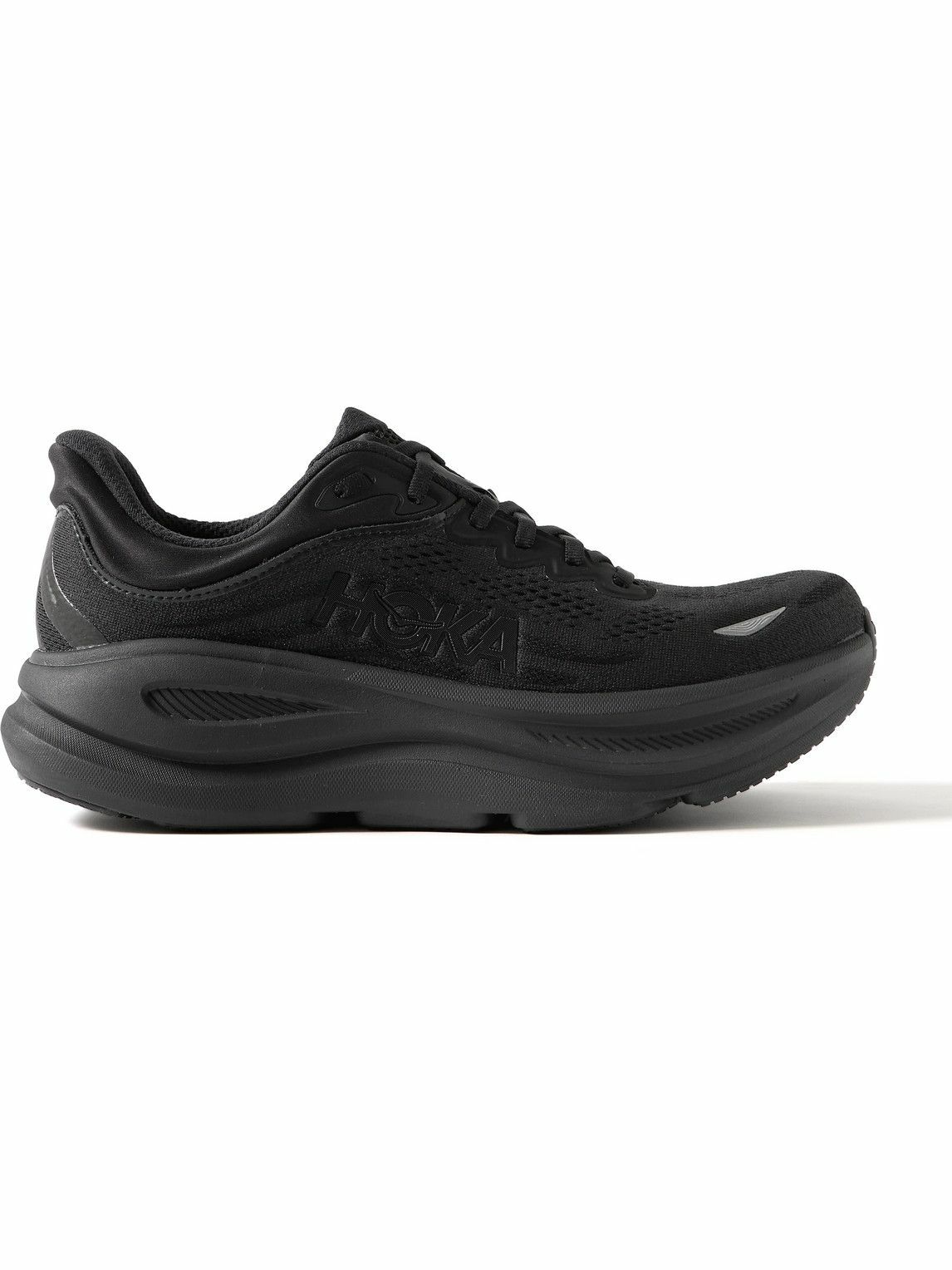 HOKA ONE ONE Bondi 9 （ブラック） スニーカー 27cm Hoka - Bondi 9 Rubber-Trimmed Mesh Running Sneakers - Black