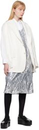 Black Comme des Garçons White Pocket Blazer