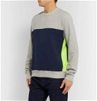 Aloye - Colour-Block Loopback Cotton-Jersey Sweatshirt - Gray