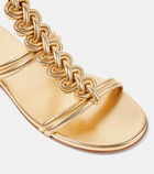 Gianvito Rossi Capua metallic leather sandals