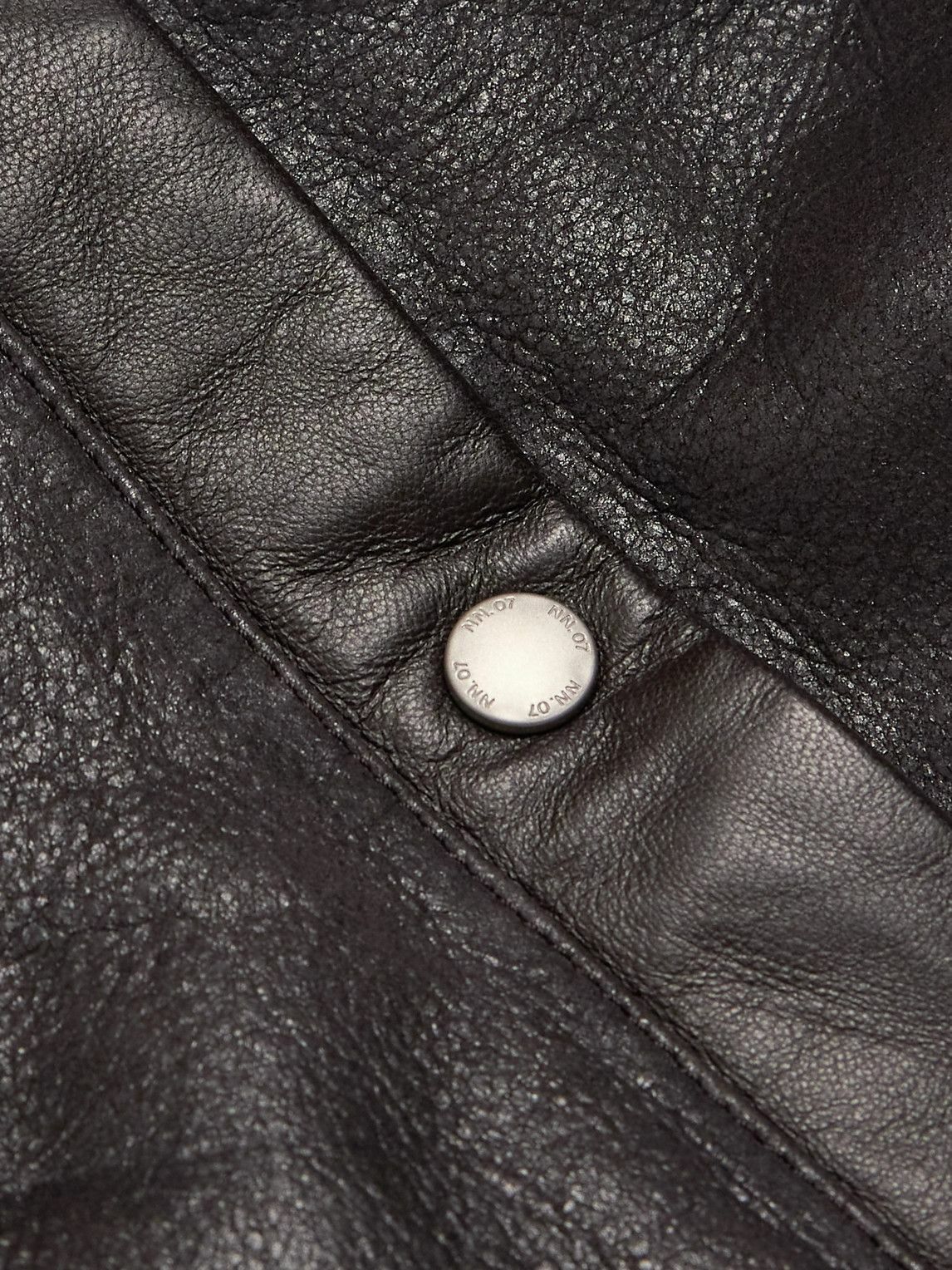NN07 - Atkinson 8173 Shearling Bomber Jacket - Black
