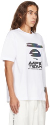 AAPE by A Bathing Ape White Embossed T-Shirt