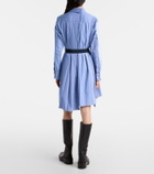 Sacai Striped cotton poplin shirt dress