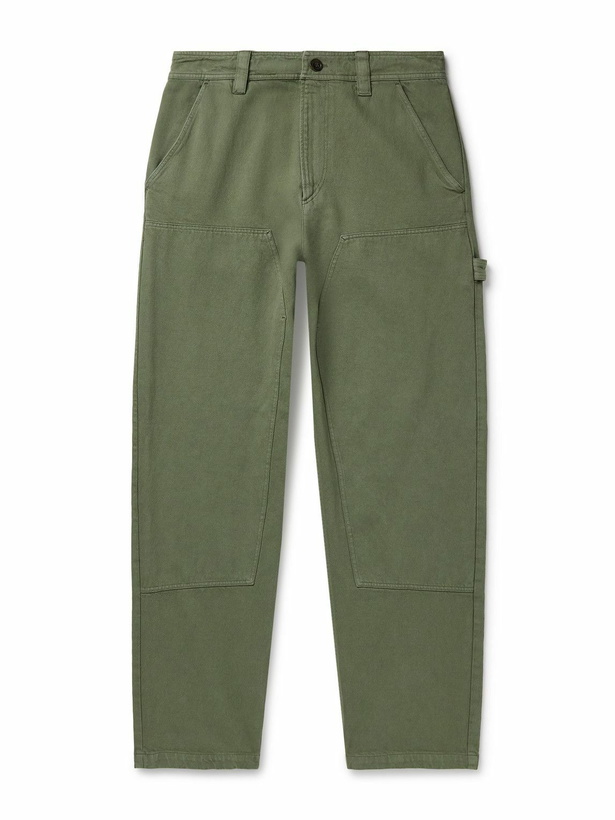 Photo: A.P.C. - Gustav Straight-Leg Organic Cotton-Twill Trousers - Green