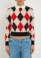 Alice + Olivia Coralann Layered Argyle Wool-blend top Multicoloured 1