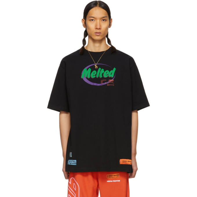 Photo: Heron Preston Black Melted Regular T-Shirt