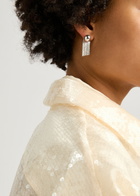 Pearl Octopuss.y Medusa Fringed Stud Earrings - Silver - One Size
