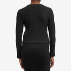 DONNI. Women's Sweater Rib Cardigan in Jet
