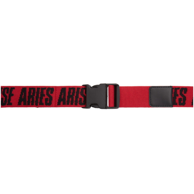 Aries Black Webbing Logo Belt ARIES