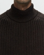 Edwin Roni High Collar Sweater Brown Pullovers