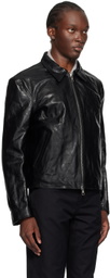 OUR LEGACY Black Mini Leather Jacket