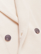 Giorgio Armani - Double-Breasted Wool and Cotton-Blend Cardigan - Neutrals