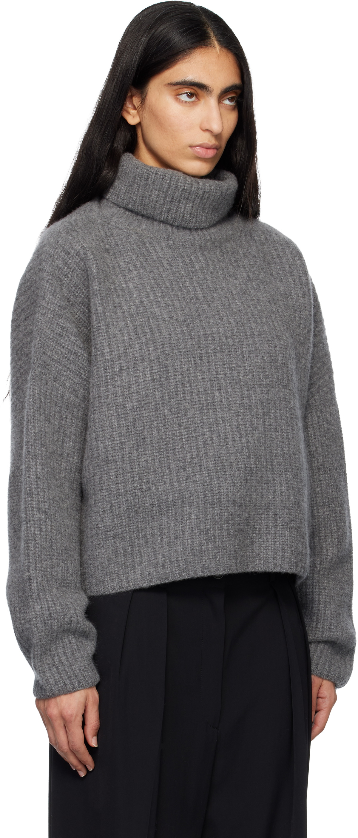 arch4 Gray Delphine Chunky Turtleneck