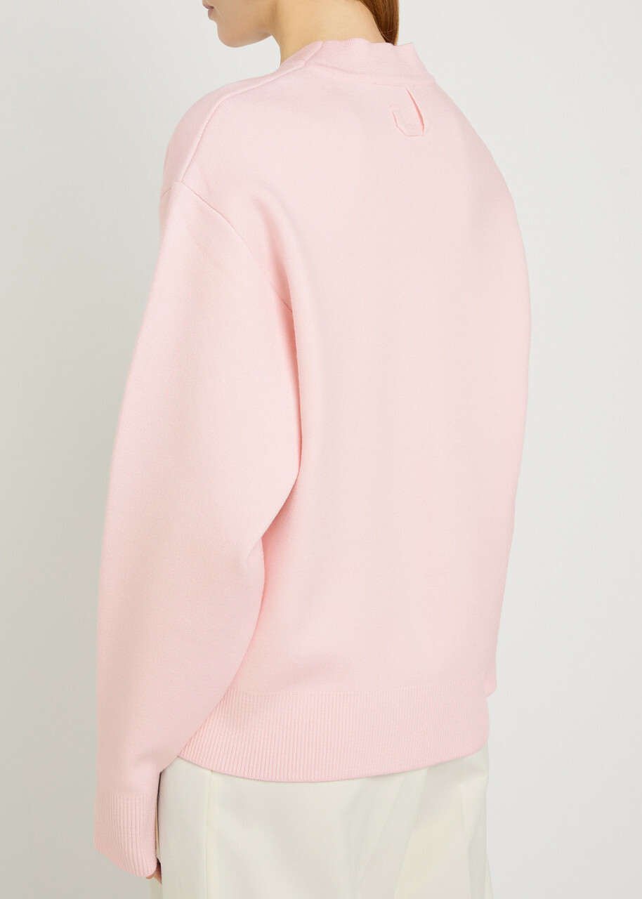 Jacquemus Le Cardigan Doppio Merino Wool-blend Cardigan Light Pink