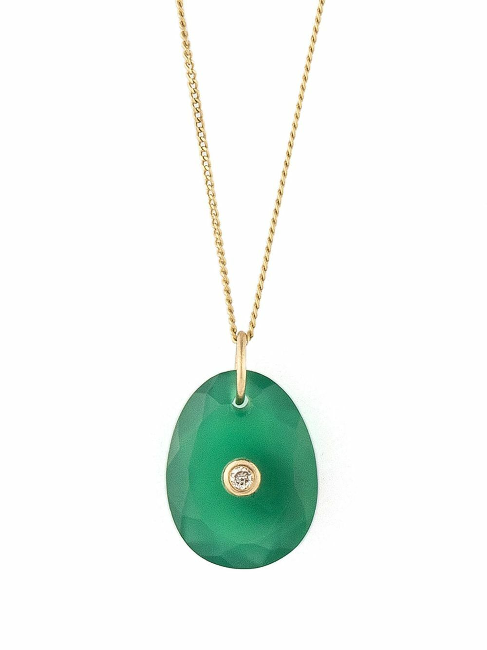 Pascale Monvoisin Gold Onyx Stone And Diamond Necklace