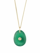 Pascale Monvoisin Gold Onyx Stone And Diamond Necklace