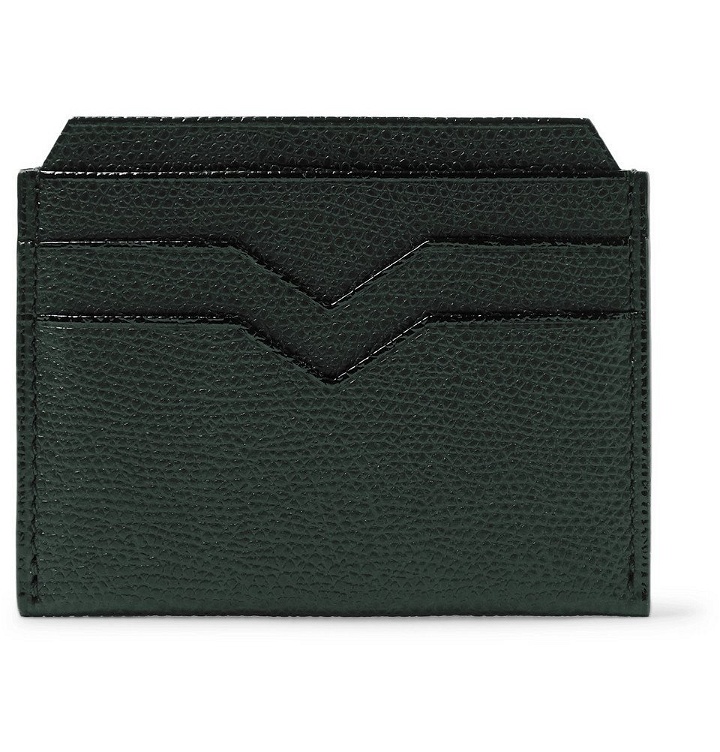 Photo: Valextra - Pebble-Grain Leather Cardholder - Men - Green