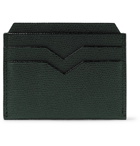 Valextra - Pebble-Grain Leather Cardholder - Men - Green