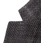 Etro - Grey Checked Wool, Silk and Linen-Blend Blazer - Gray
