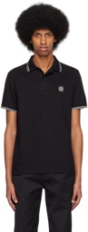 Stone Island Black Slim-Fit Polo