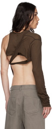 Rick Owens Brown Banana Skeletank Tank Top