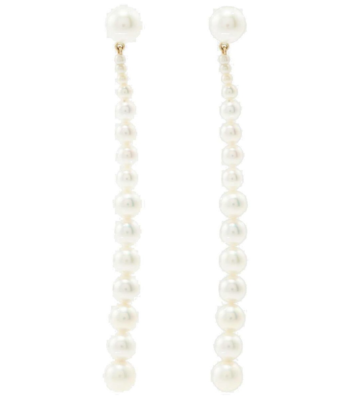 Photo: Sophie Bille Brahe Piazza 18kt gold drop earrings with freshwater pearls