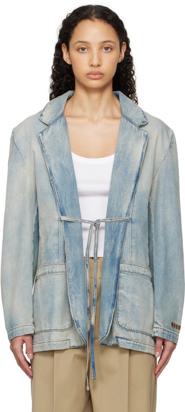 Photo: MSGM Blue Faded Denim Jacket
