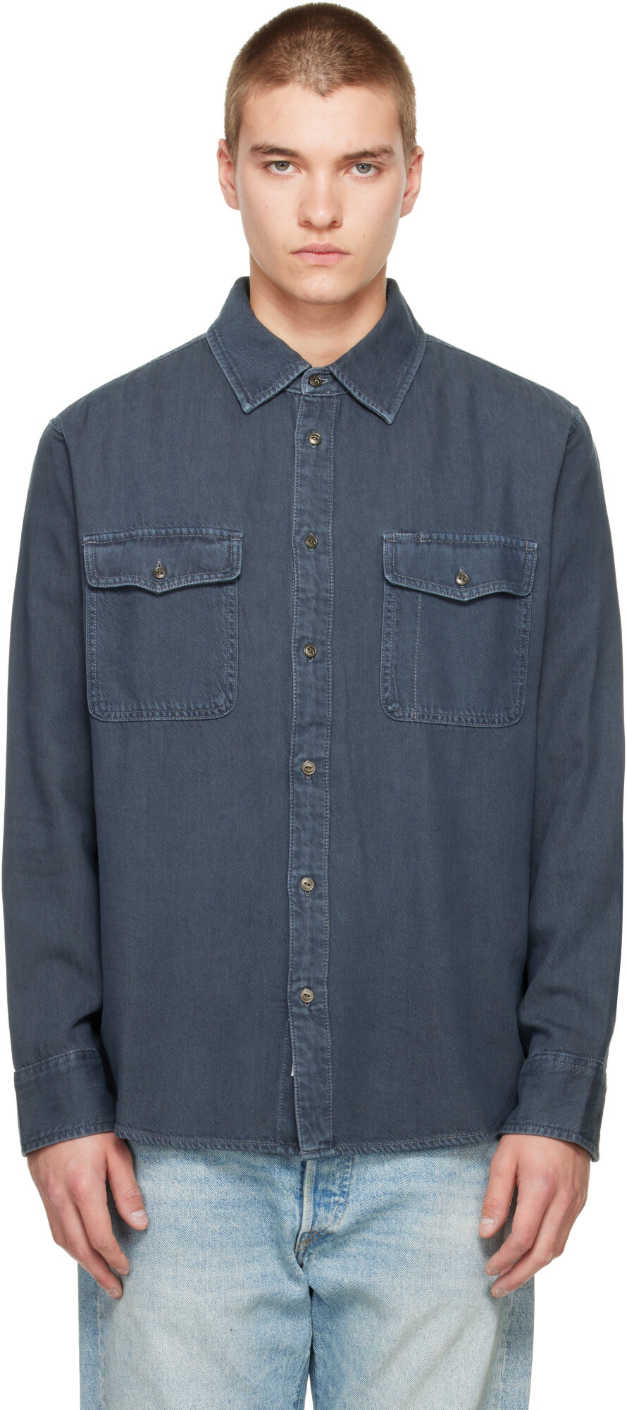 rag & bone Blue Jack Infuse Denim Shirt