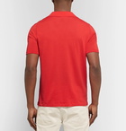 Brioni - Slim-Fit Embroidered Cotton-Jersey Polo Shirt - Men - Tomato red